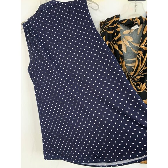 Lot of 2 Tops Perception +  JKLA SL Tunic Size L Dot and Tropical Resort 8839 - Picture 9 of 11